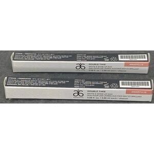 (2) NIB Arbonne Double Take Matte & Shine Lip Duo – AMARYLLIS Lipstick & Gloss